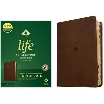 NLT Life Application Study Bible, Third Edition, Large Print (Leatherlike, Rustic Brown Leaf, Indexed, Red Letter)