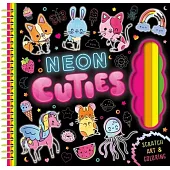 Neon Cuties: Scratch Art & Coloring
