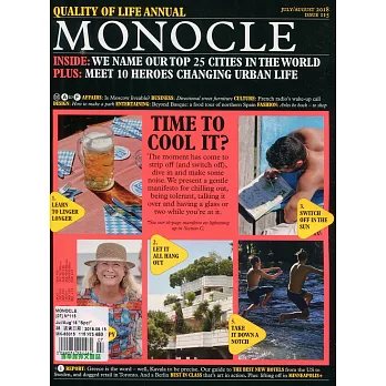 MONOCLE 第115期 7-8月號/2018