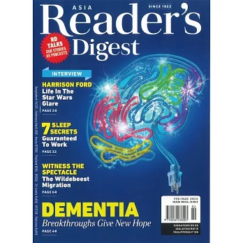 READER’S DIGEST 讀者文摘英文版 2月及3月號雙月刊/2024 第02期