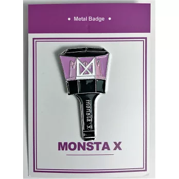 韓國KPOP週邊 MONSTA X 金屬徽章 - MONSTA X 手燈造型