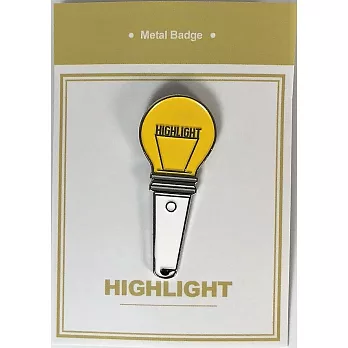 韓國KPOP週邊 HIGHLIGHT 金屬徽章 - HIGHLIGHT 手燈造型