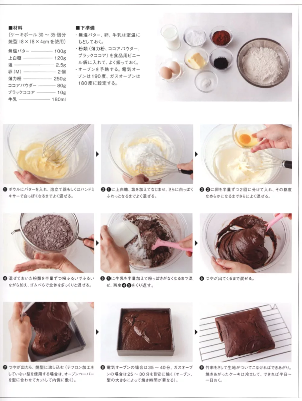 基本巧克力蛋糕體的製作