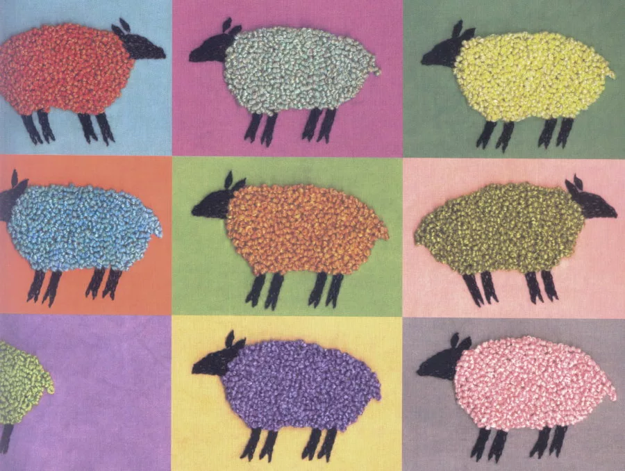 彩色的綿羊群