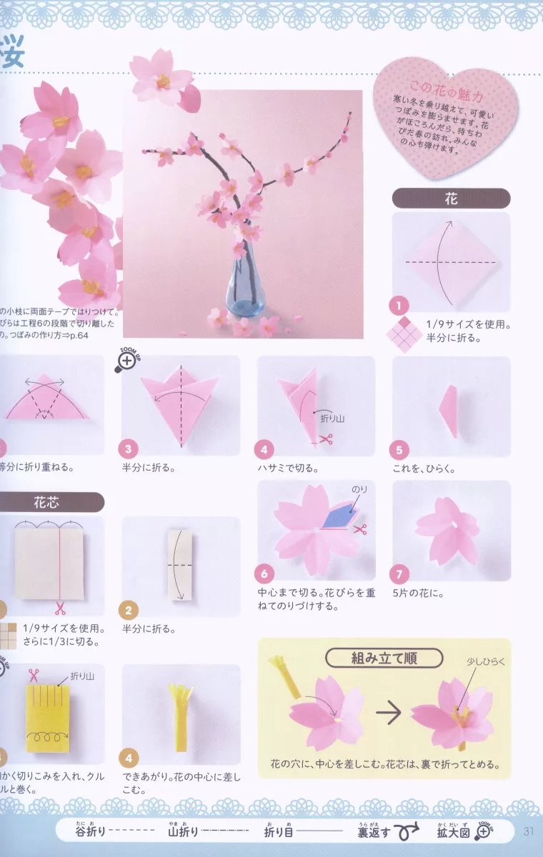 「櫻花」摺紙教學圖解