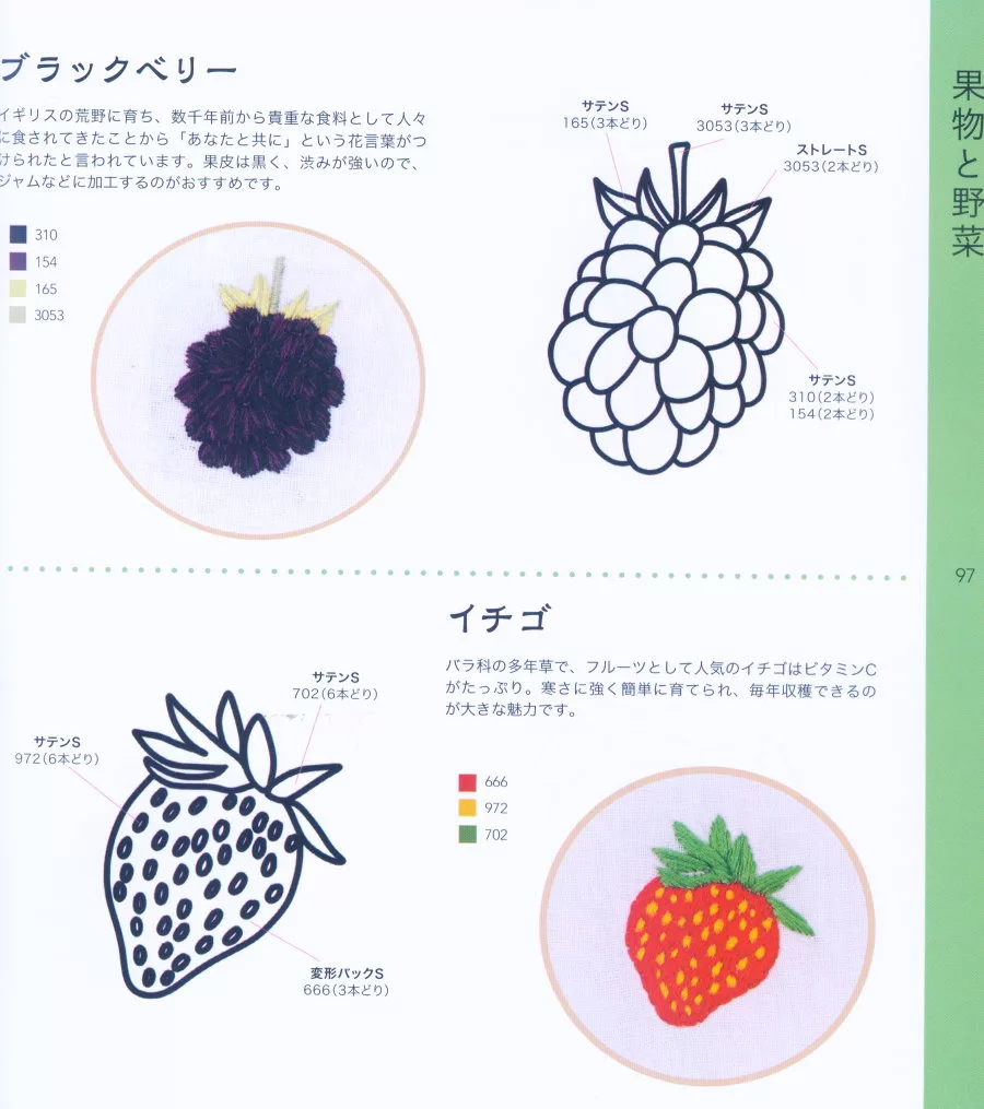 蔬果刺繡圖案