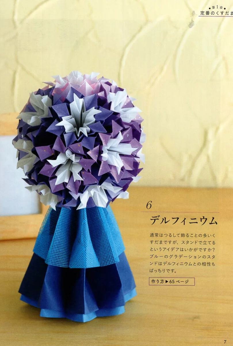 翠雀球型花卉的裝飾擺件