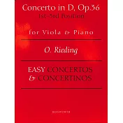 D大調協奏曲 Op.36 第1-3指位 中提琴與鋼琴伴奏譜