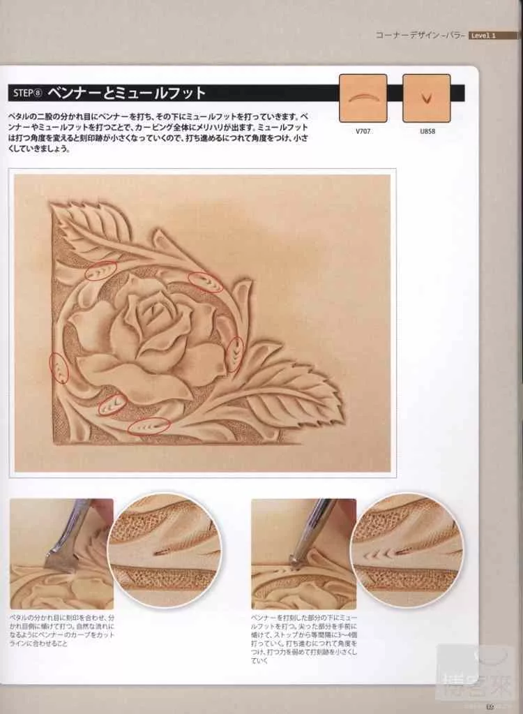 皮雕設計實作：玫瑰