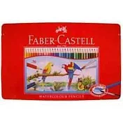 【FABER-CASTELL】36色水彩色鉛筆(鐵盒裝)(附水彩筆)
