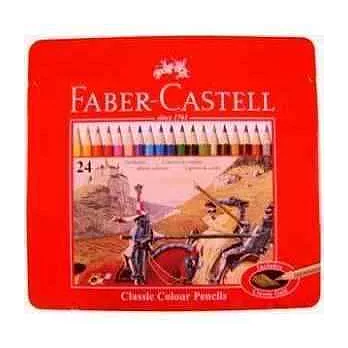 【FABER-CASTELL】24色經典油彩色鉛筆(鐵盒裝)