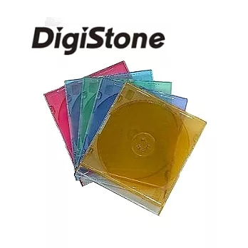 DigiStone單片超薄 5 mm CD/DVD硬殼收納盒/五彩顏色 25PCS