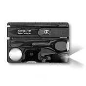 VICTORINOX 13用名片型瑞士燈刀-透明黑                              透明黑