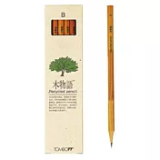 【TOMBOW日本蜻蜓】木物語鉛筆 B(Recycled pencil)6角軸