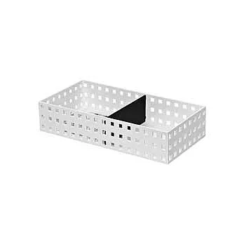 【方塊積木】小物收納2號籃(附隔板)                              本體-白色、隔