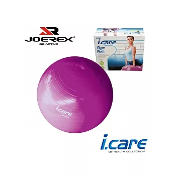 《JOEREX》 艾可兒健身球/韻律球/瑜珈球/彈力球/塑身球-JIC019(附打氣筒)                              紫