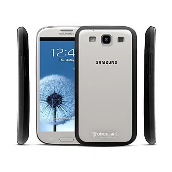 【Metal-Slim】 Samsung Galaxy S3混搭保護殼,送日本綠膜保護貼混搭