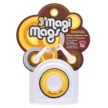 3+ Magi Mags 磁鐵膠帶 19mm x 3M 霓虹系列霓虹黃