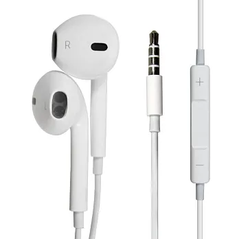 Apple iPhone 5 Stereo 立體聲線控耳機(副廠)+3.5mm 分享線組合白色