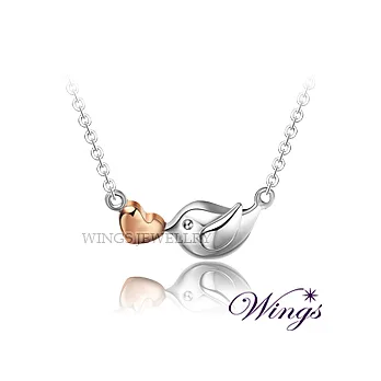 Wings just love 就是愛你 細緻甜美白鋼項鍊 NW140