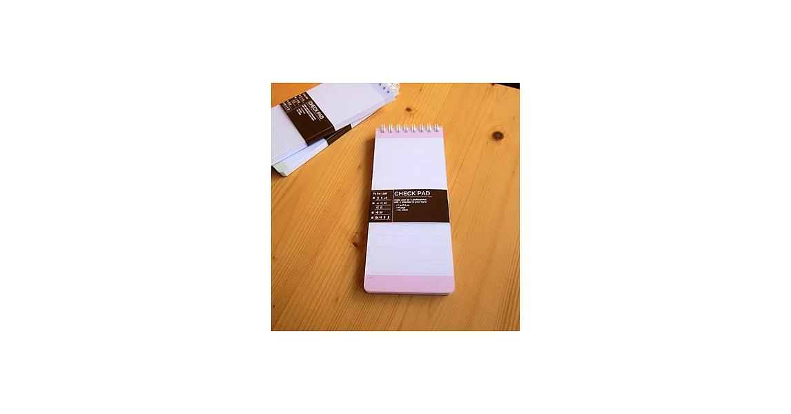 博客來-36603 *CHECK PAD *白底粉紅