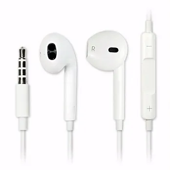 iPhone/iPod/iPad系列 垂直入耳式立體耳機麥克風(含線控)-白