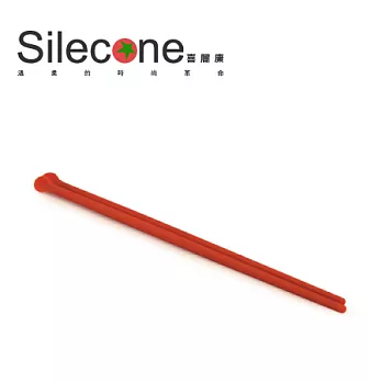 《Silecone 喜麗康》微笑兩用烹飪筷/木瓜橘/30cm
