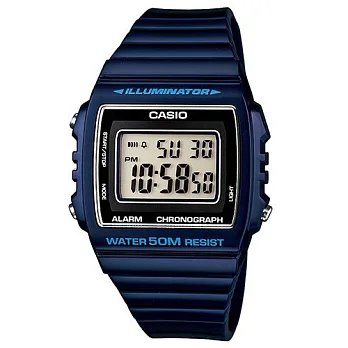 CASIO卡西歐LED多彩大字幕電子數位錶W-215H-2A