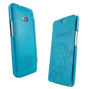 ONE PIECE 航海王NEW HTC ONE 時尚壓紋側掀皮套-新世界喬巴