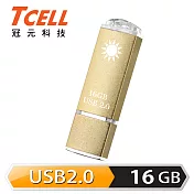 TCELL 冠元-USB2.0 16GB 國旗碟 (香檳金限定版)金色