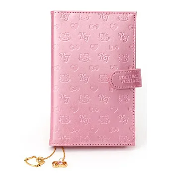 SANRIO HELLO KITTY 2014 皮革壓紋日誌本S(粉)
