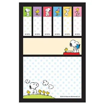 SANRIO SNOOPY 自黏便條紙(水玉點點)