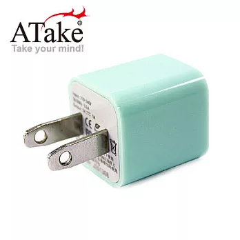 ATake - AC電源轉USB電源轉接頭馬卡綠