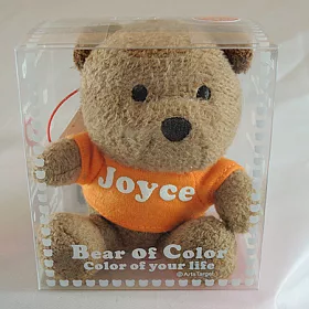 博客來 英文名繽紛熊 Joyce 橘色衣服 白色字 博客來 英文名繽紛熊 Joyce 橘色衣服 白色字