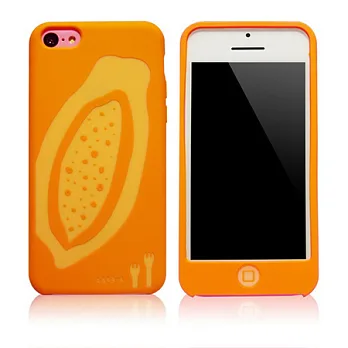 Kalo 卡樂創意 iPhone 5C 水果拼盤矽膠保護套-木瓜