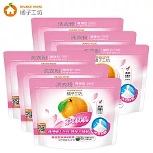 【箱購】橘子工坊_天然濃縮洗衣粉環保包-淨味除臭1350g x6包