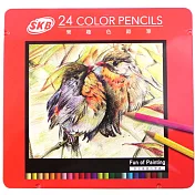 SKB樂趣色鉛筆24色(鐵盒裝)