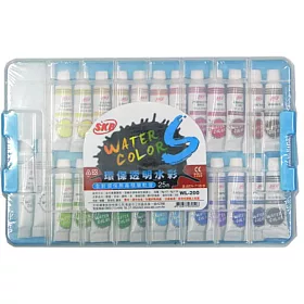 博客來 Skb環保透明水彩25色 塑盒裝 博客來 Skb環保透明水彩25色 塑盒裝