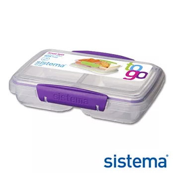 【Sistema】紐西蘭進口外出雙格收納保鮮盒350ml