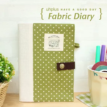 uhplus My Little Day 小日子/Fabric Diary手帳套 - 麵包車(green)