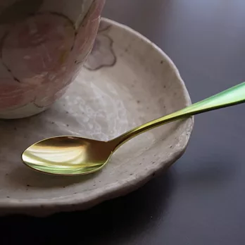 【AnnZen】《日本製 Horie》鈦愛生活系列-純鈦經典系列咖啡匙  粉金色單件組
