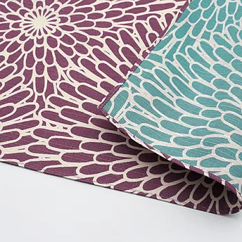 日本 むす美MUSUBI 伊砂文樣 チーフ雙面風呂敷 菊 紫/水藍