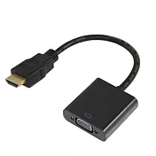 Bravo-u HDMI(公) 對 VGA(母) 鍍金頭連接線15cm(黑)