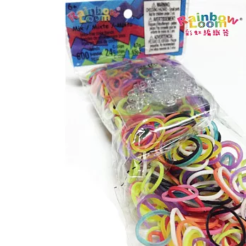【BabyTiger虎兒寶】Rainbow Loom 彩虹編織器 彩虹圈圈 600條 補充包 -彩色混色