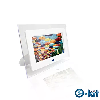 逸奇e-Kit  7吋珍藏數位相框電子相冊 DF-F022透明白框