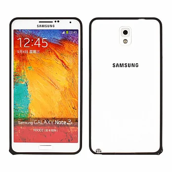 【BIEN】SAMSUNG Note 3 簡約輕薄海馬扣金屬保護邊框 (黑)