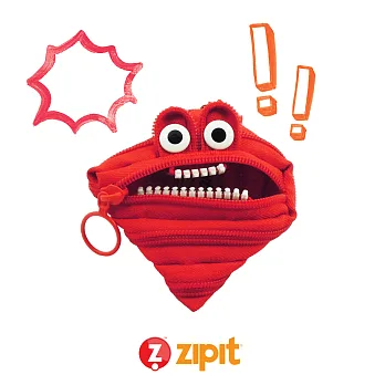 Zipit 怪獸拉鍊包(小)-紅