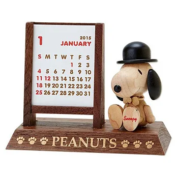 《Sanrio》SNOOPY 2015迷你木製佈告欄桌曆