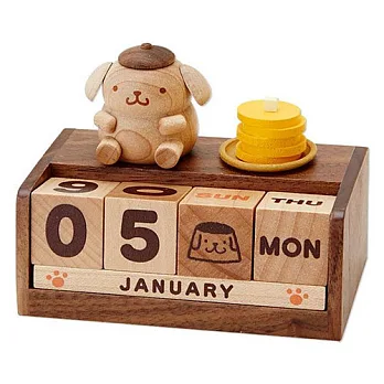 《Sanrio》布丁狗桌上型木製萬年曆DX