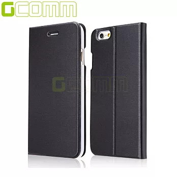 GCOMM iPhone6 5.5" Metalic Texture 金屬質感拉絲紋超纖皮套紳士黑